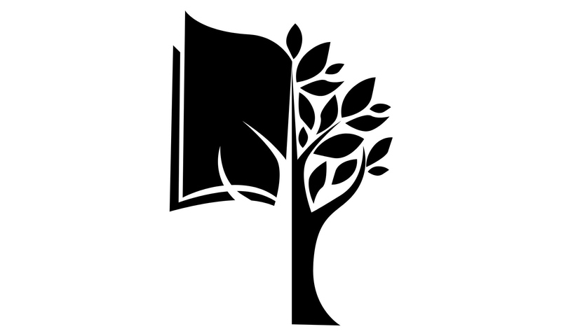 Black and white illustrated Center for Learning & Teaching logo; a tree with branches and leaves on the right and pages of a book on the left.
