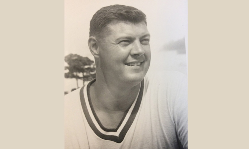 Sepia toned photo of Don DeJong '54