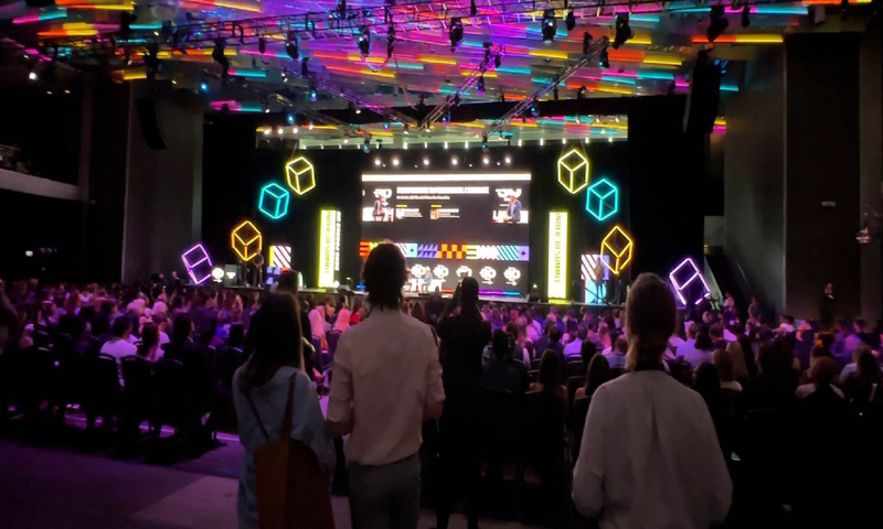 Photo of the crowd at the Forbes 30 Under 30 summit.