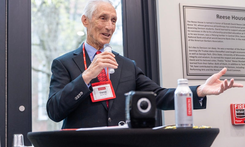 Denison University has renamed an administrative building, formerly known as Beth Eden, to Reese House in recognition of a transformative gift from David E. Reese ’62 and his wife, Weezie.