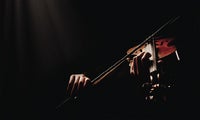 Orchestra playing music
