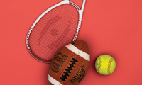 Squash racket, Football and Baseball