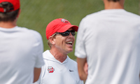 David Schilling ’89 laughs with players