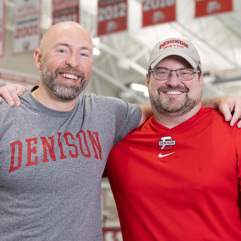 Former Big Red swimmers Aaron Cole and Thomas Richner.