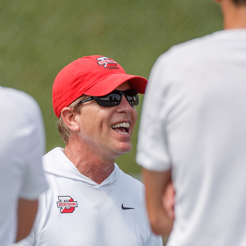 David Schilling ’89 laughs with players