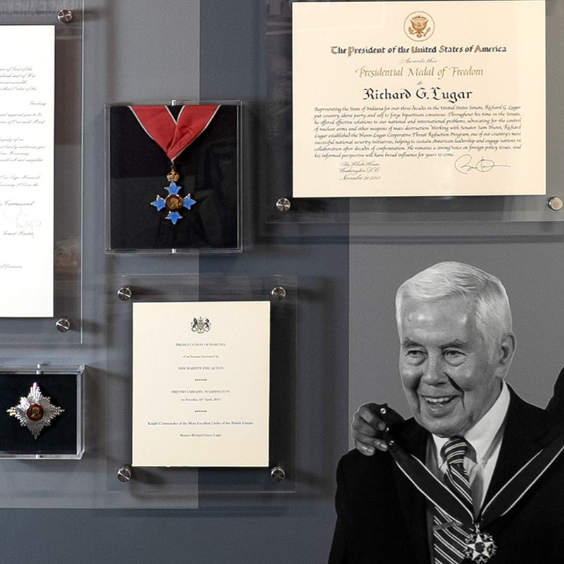 Honoring Richard Lugar ’54 display
