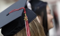 Photo of a graduate's cap with a 2025 tassel. 