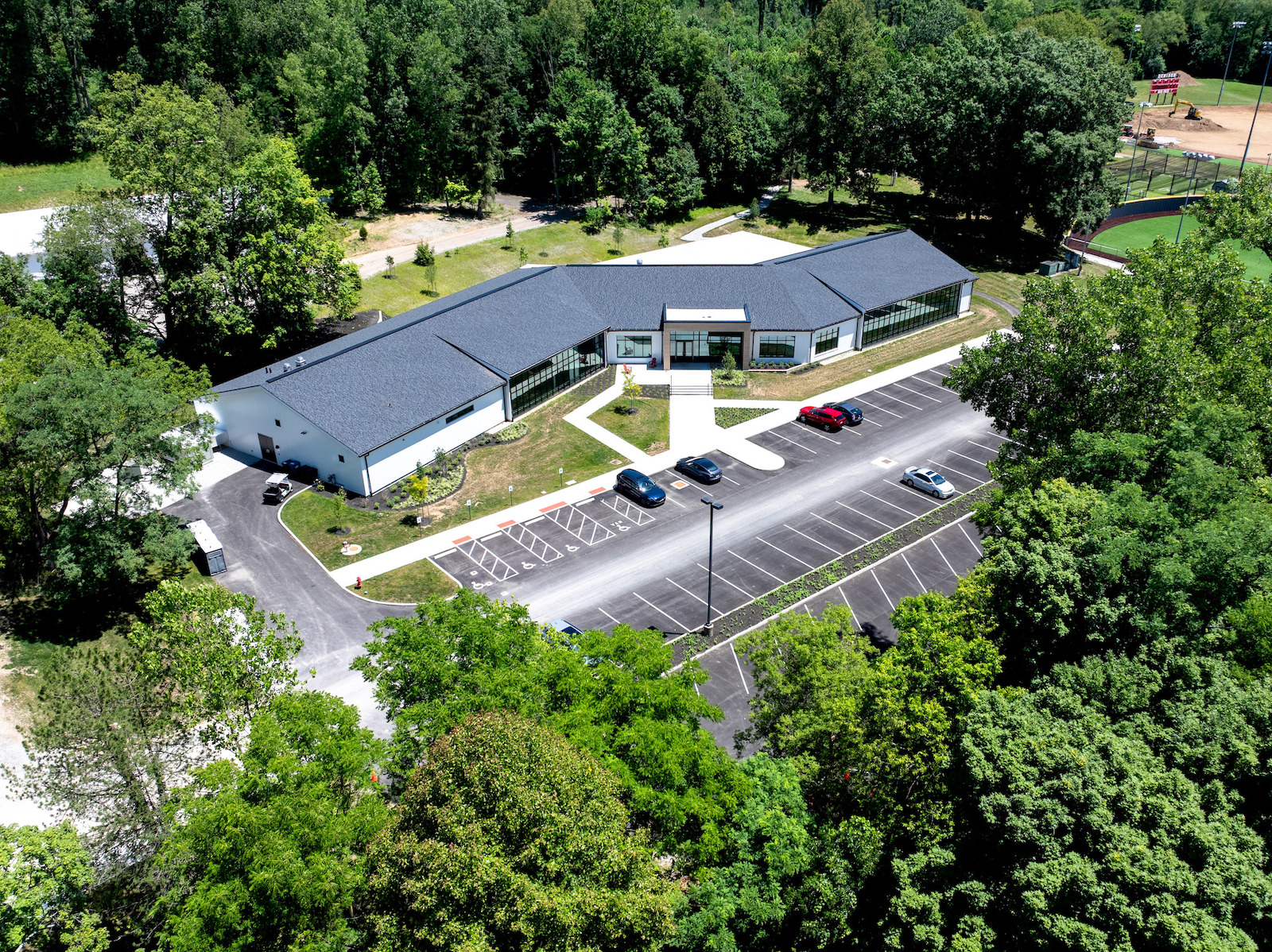 Aerial view of 1110 North Pearl