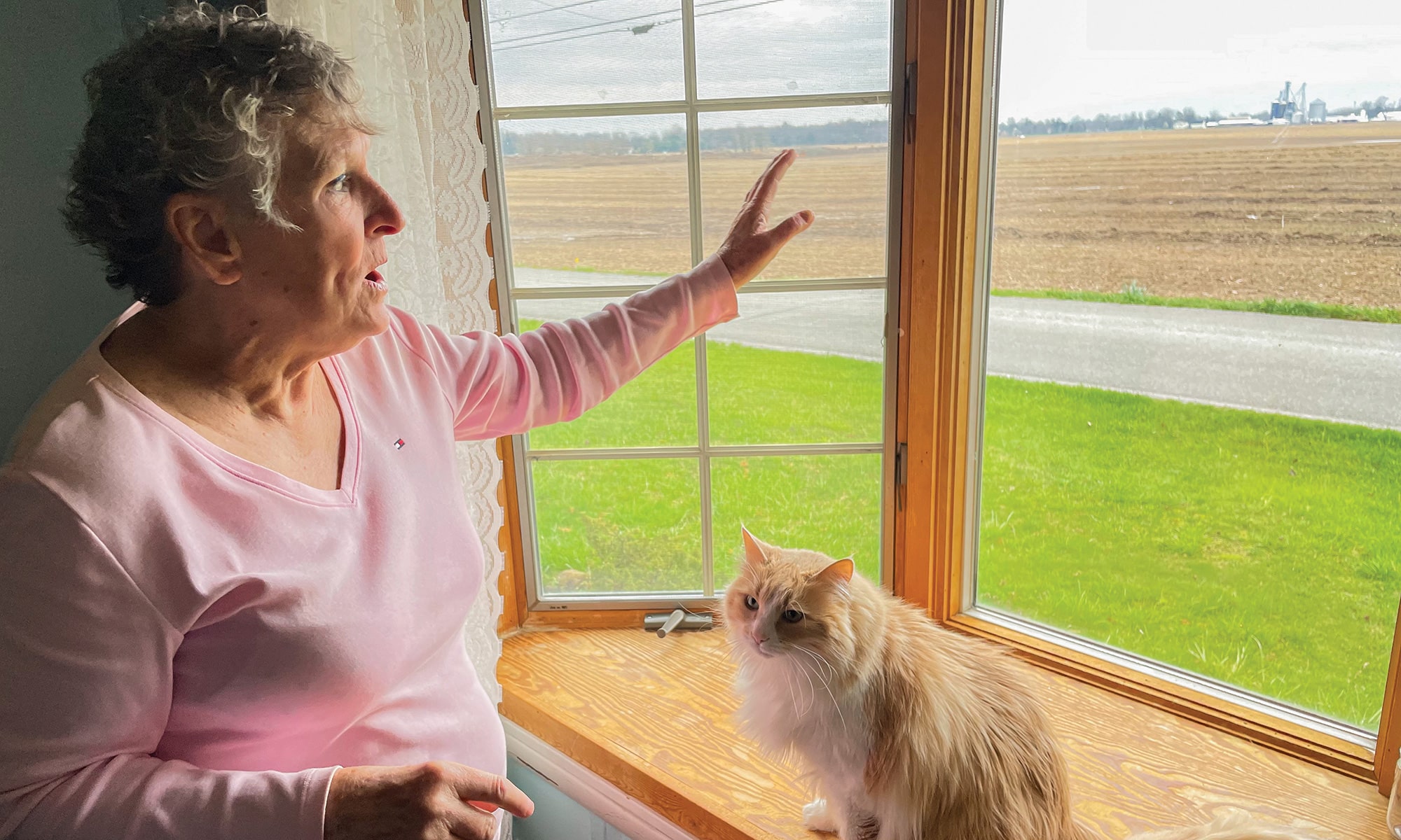 Barbara at the bay window
