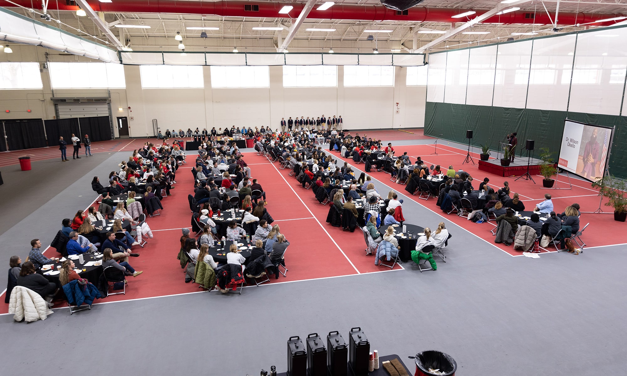 Larger-than-expected crowd at the Mitchell Center