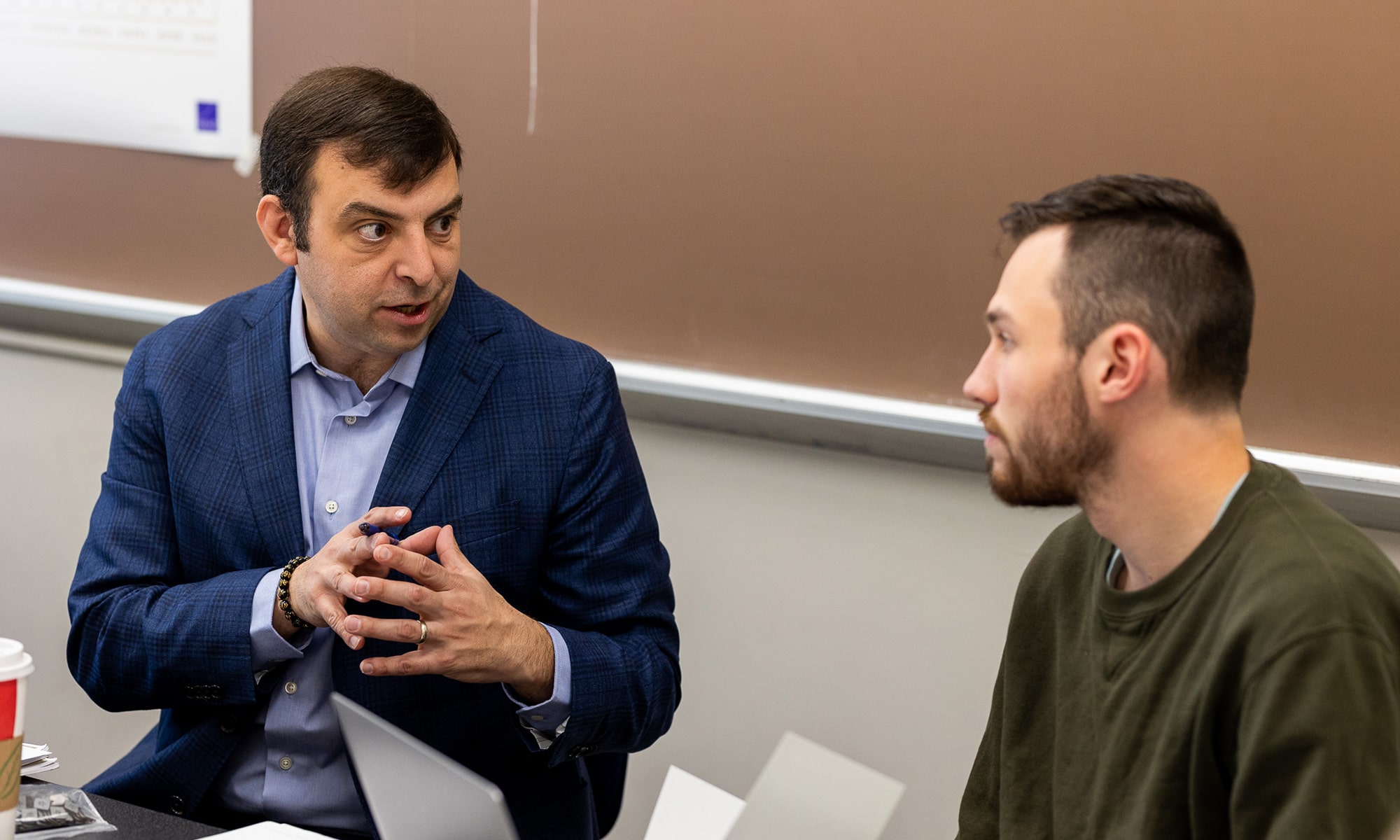 Smitson and Noah Lieb ’24 in conversation