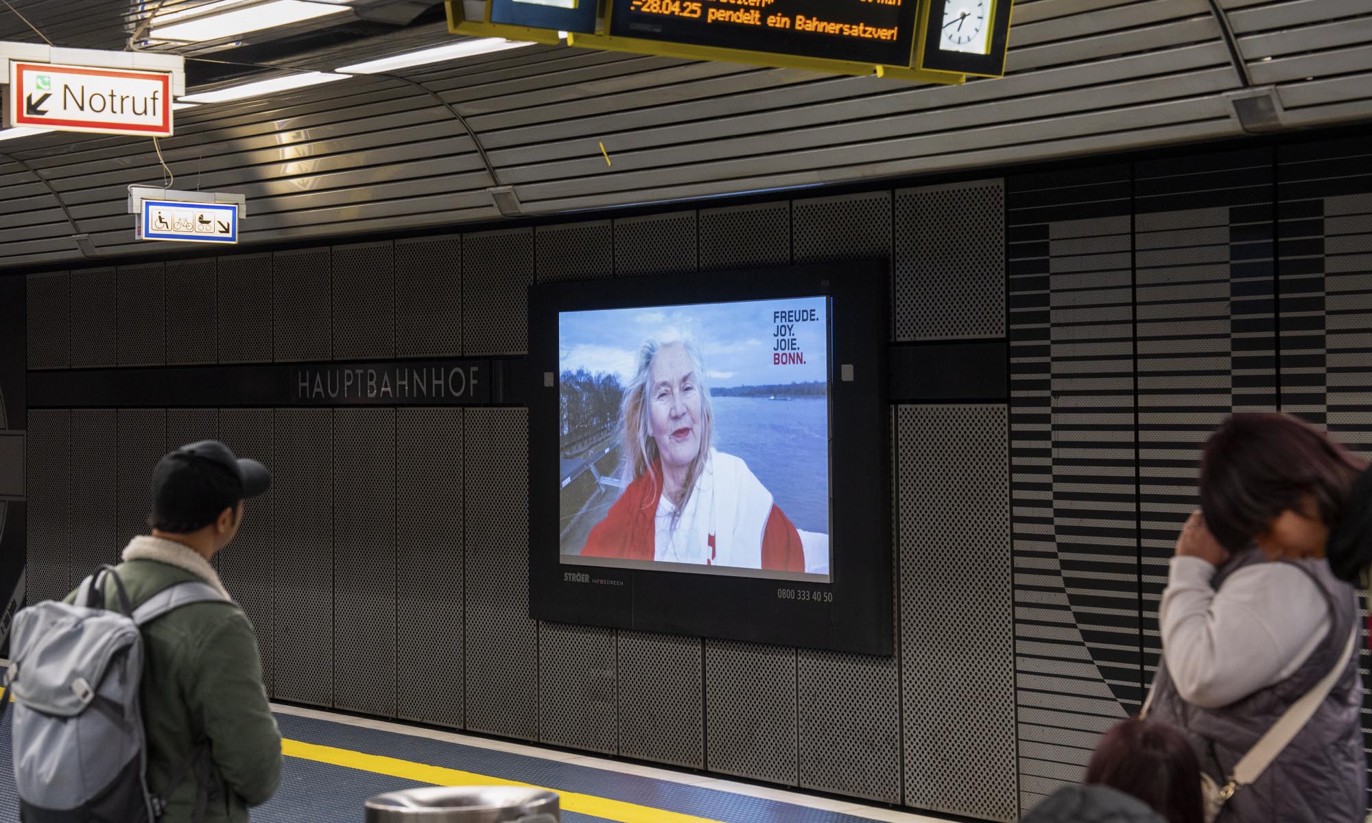 Images of install of I AM THE FIRST LESBIAN I EVER MET in Bonn city center, Germany (photo/David Ertl)