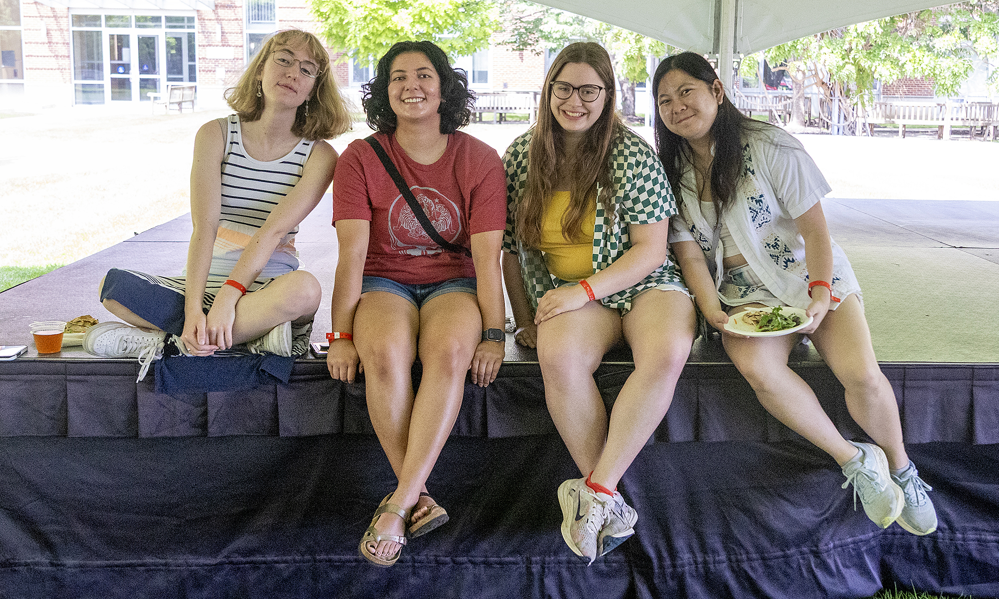 Students pose for the camera.