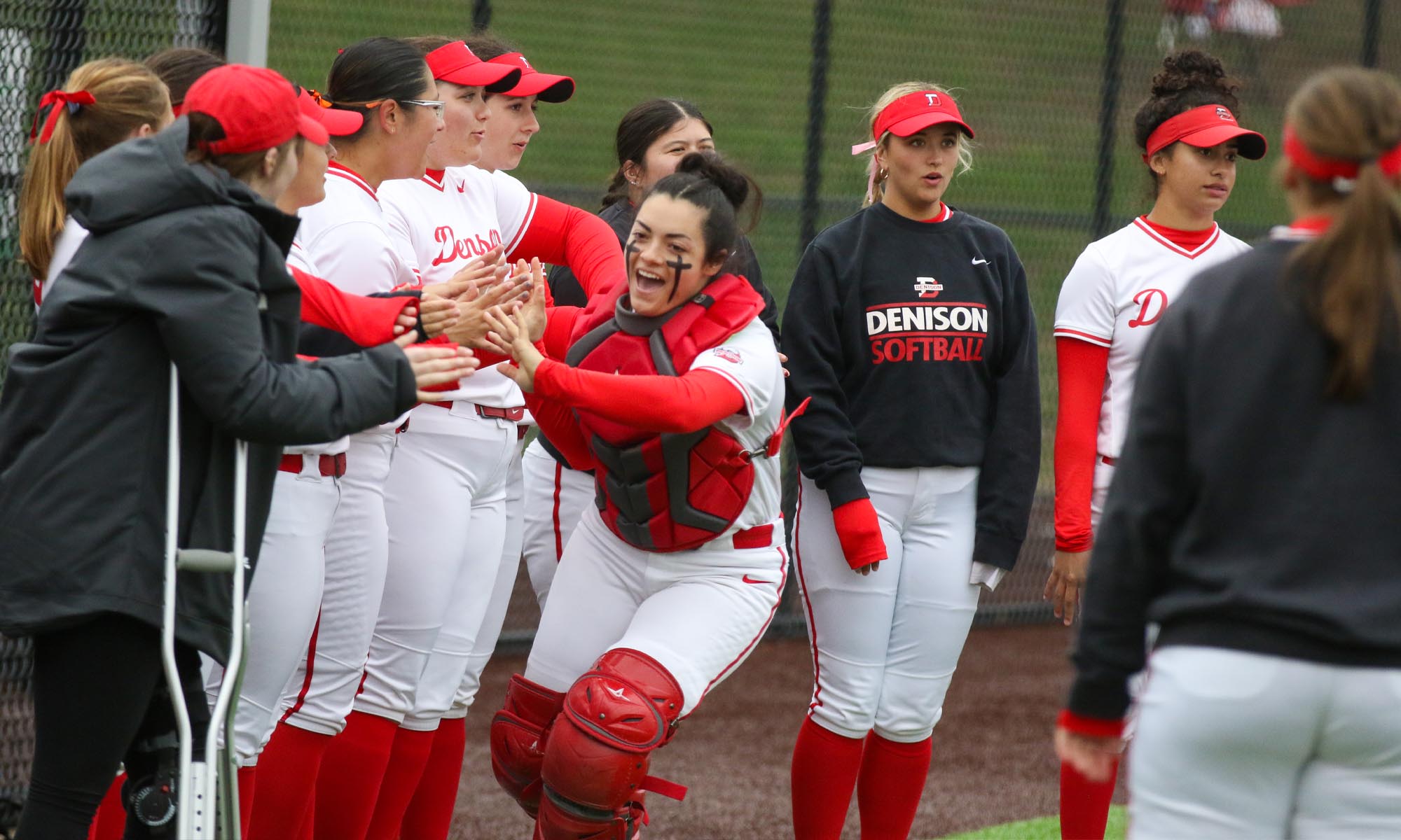 Annabelle Calderon in uniform with her team at the game.