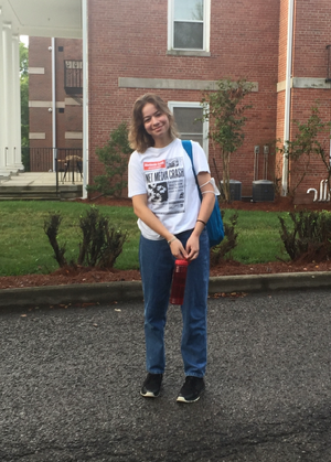 Beril Gültekin stands outside Beta.