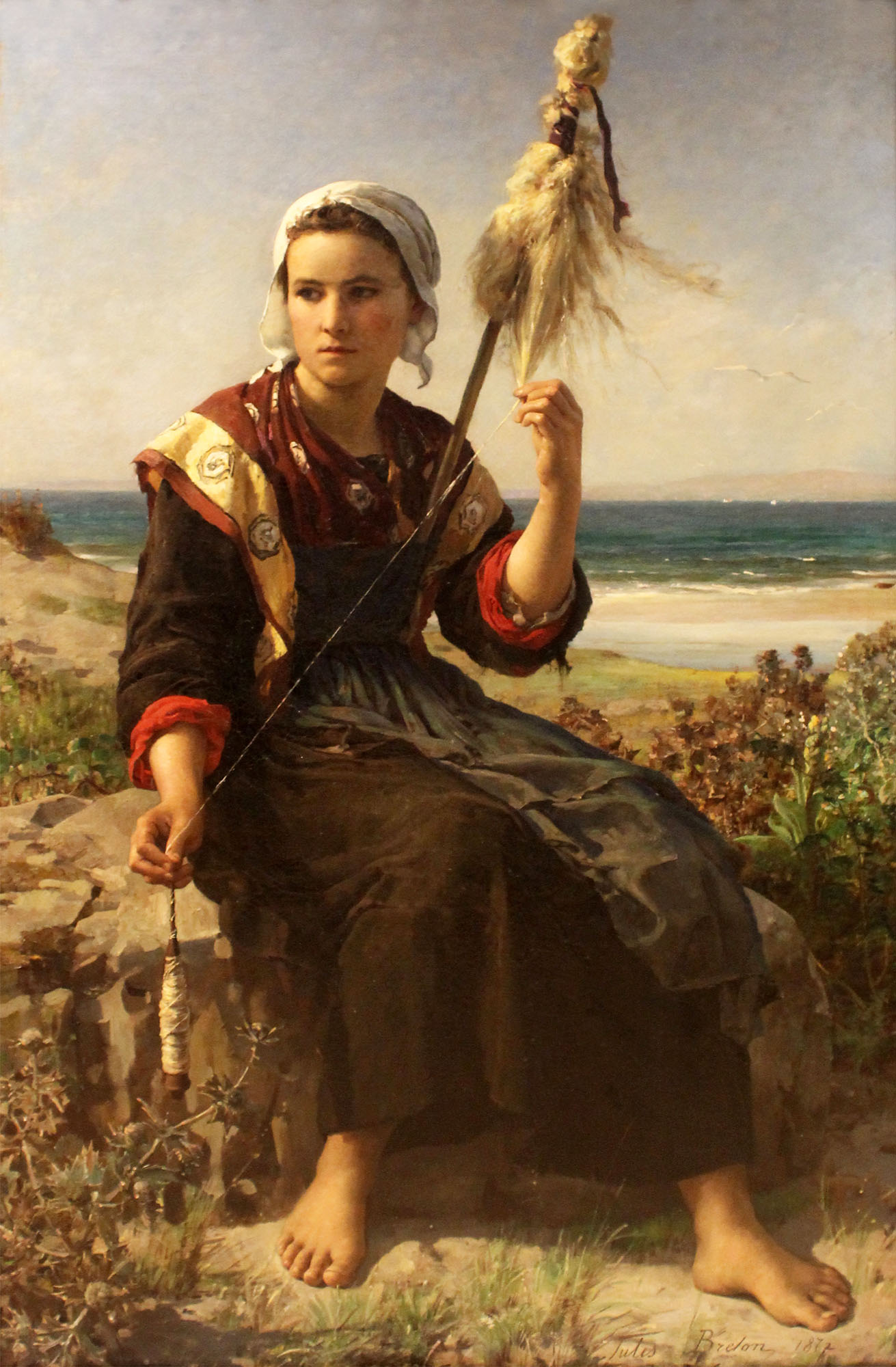 Jules Breton, Brittany Girl, France, 1872 DU1946.442 Gift of Edmund G. Burke