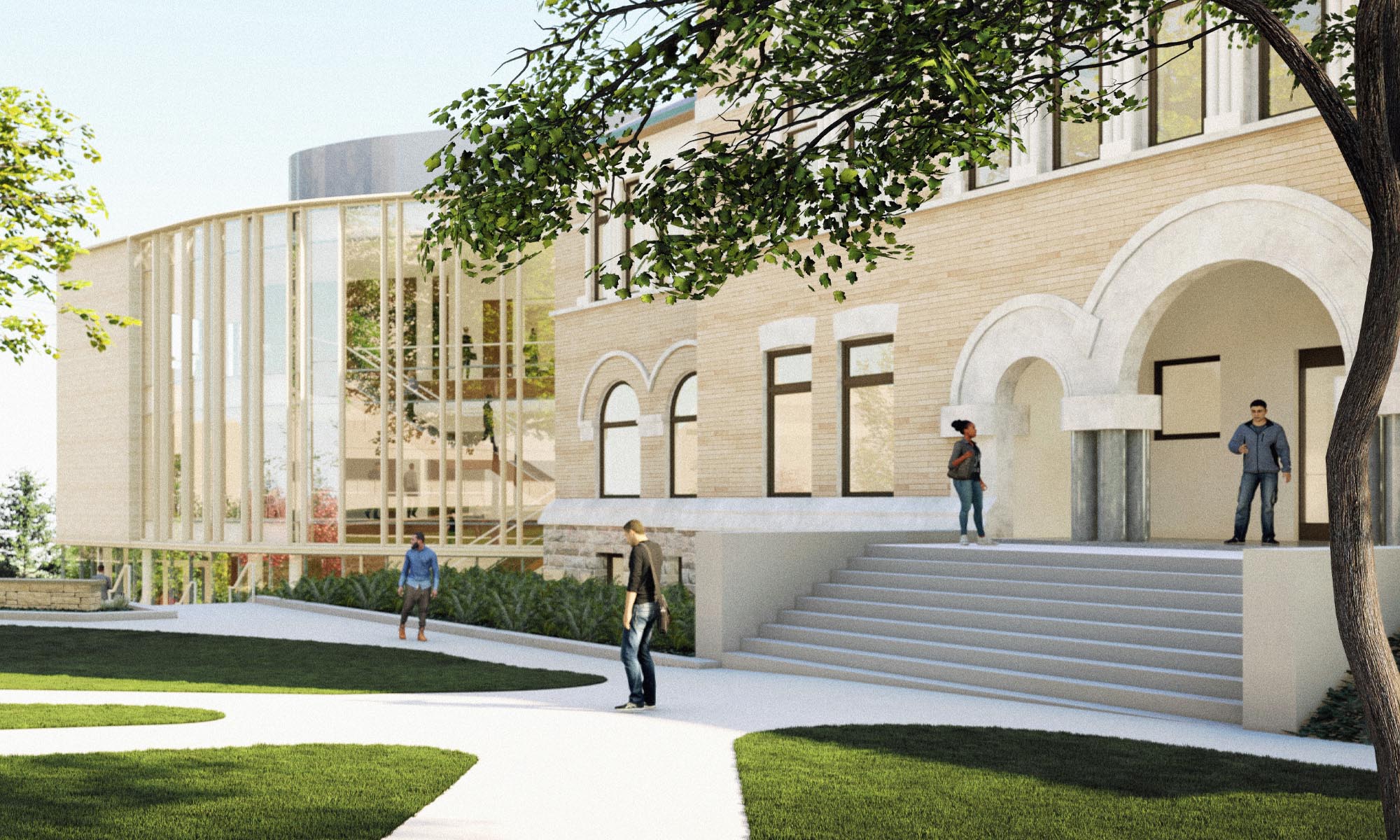 Rendering of view from A-Quad.