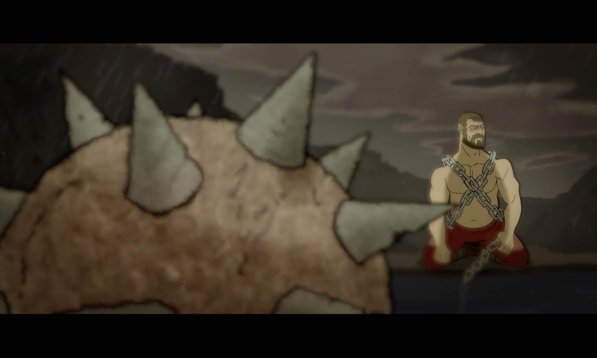 An animation still from the film "One."
