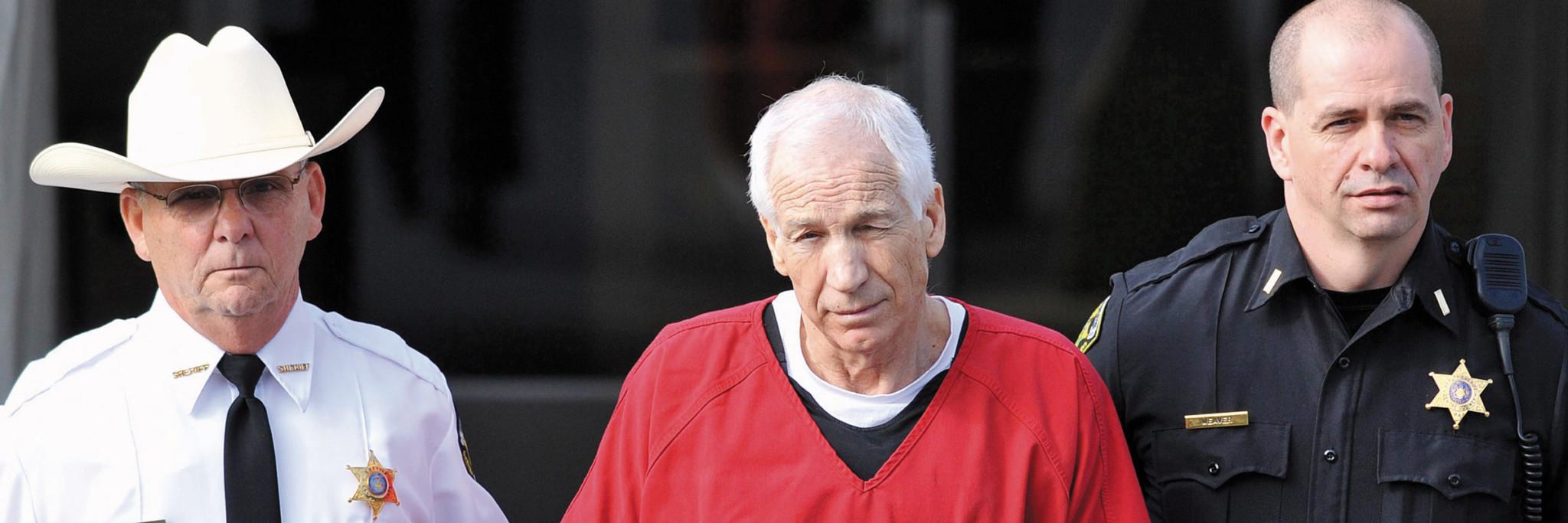 Sandusky was convicted of 45 of 48 counts and Cleland sentenced him to 30 to 60 years in prison—essentially a life sentence for the 68-year-old. Sandusky was convicted of 45 of 48 counts and Cleland sentenced him to 30 to 60 years in prison—essentially a life sentence for the 68-year-old.